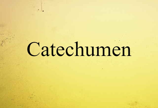 Catechumen (noun) Definition, Meaning & Examples