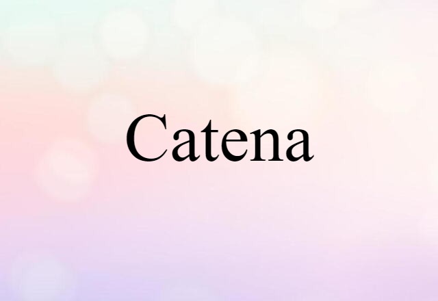 Catena (noun) Definition, Meaning & Examples