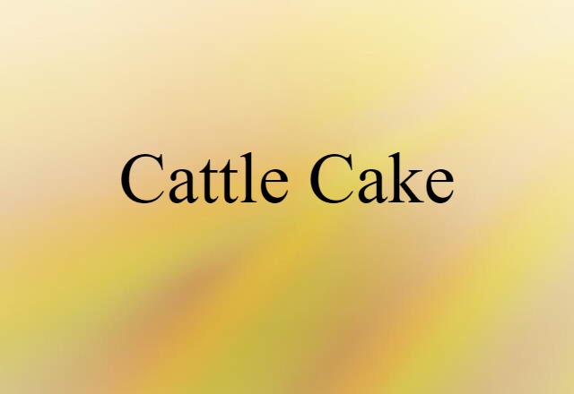 Cattle-cake (noun) Definition, Meaning & Examples