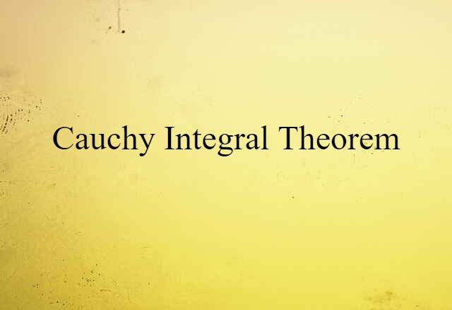 Cauchy integral theorem