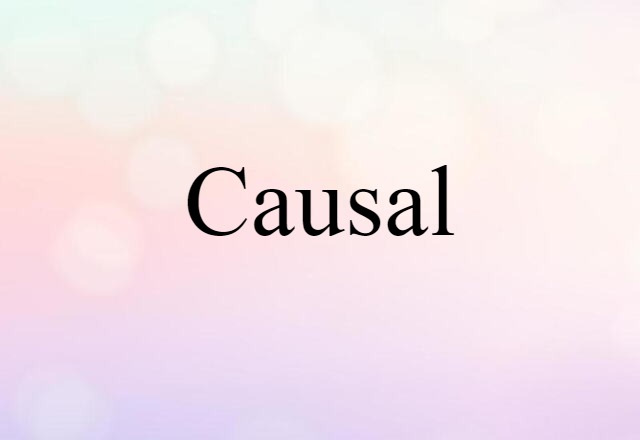 Causal (noun) Definition, Meaning & Examples