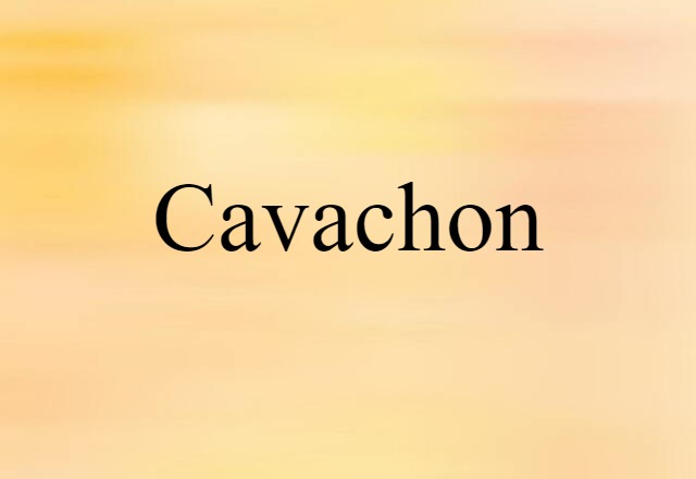 Cavachon (noun) Definition, Meaning & Examples