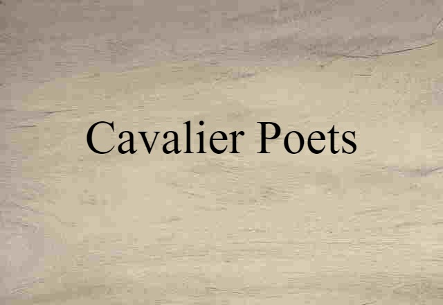 Cavalier poets