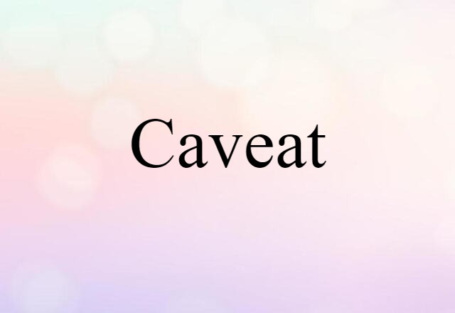 caveat