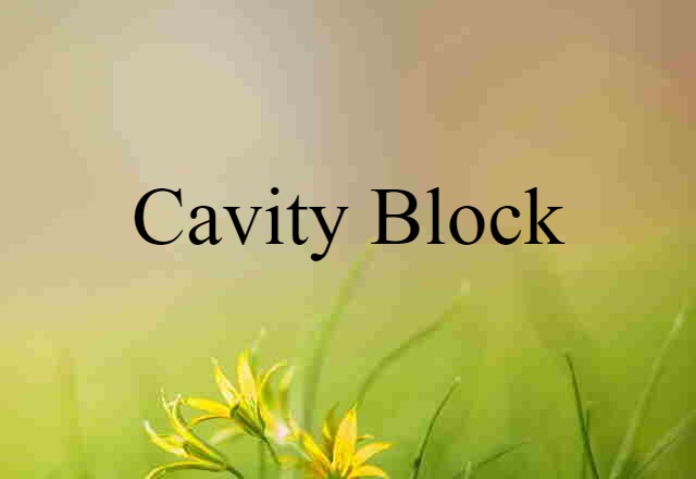 cavity block