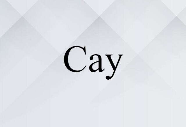 Cay (noun) Definition, Meaning & Examples