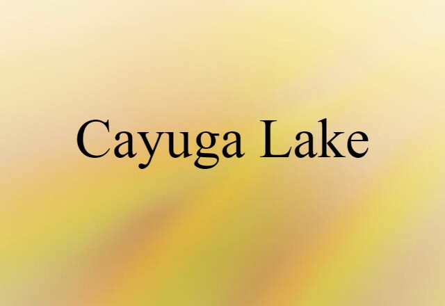 Cayuga Lake (noun) Definition, Meaning & Examples