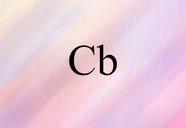 Cb (noun) Definition, Meaning & Examples