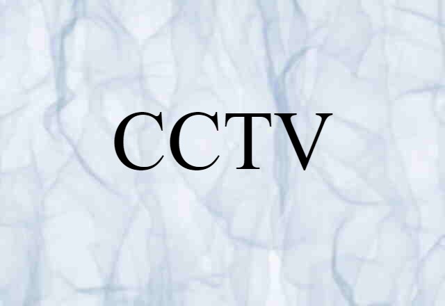 CCTV (noun) Definition, Meaning & Examples