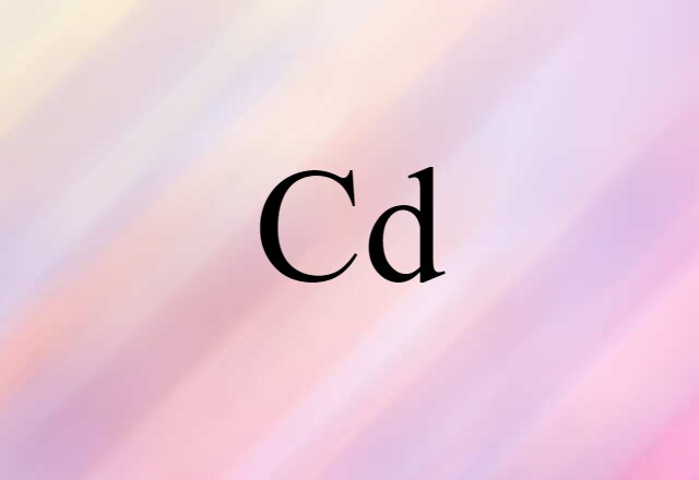 Cd (noun) Definition, Meaning & Examples