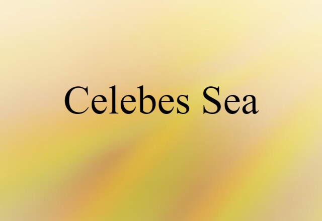 Celebes Sea (noun) Definition, Meaning & Examples