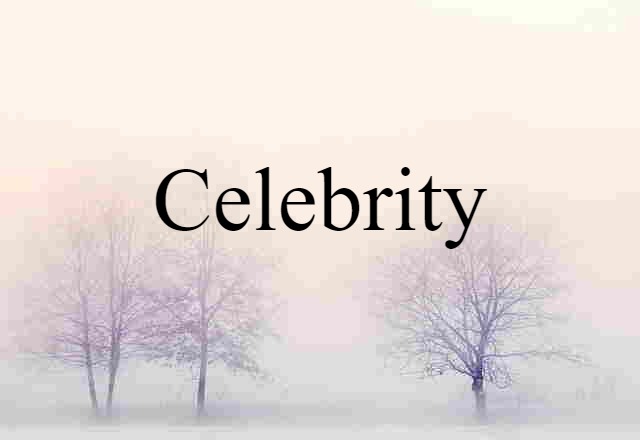 Celebrity (noun) Definition, Meaning & Examples