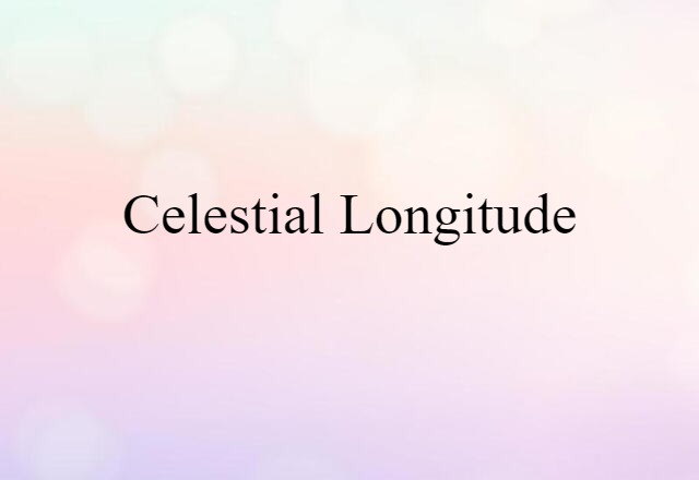 celestial longitude