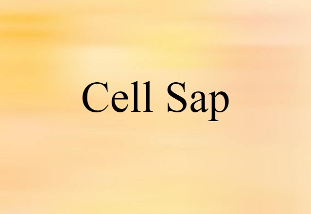 cell sap