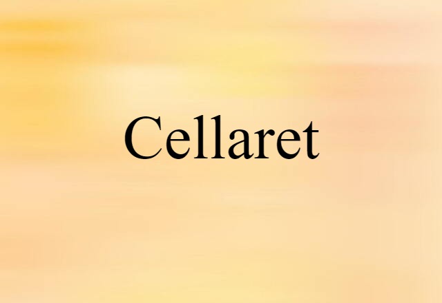 Cellaret (noun) Definition, Meaning & Examples