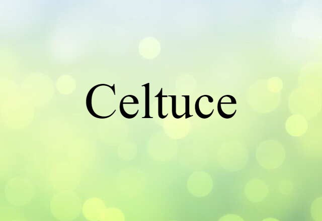 Celtuce (noun) Definition, Meaning & Examples