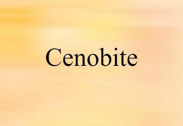 Cenobite (noun) Definition, Meaning & Examples