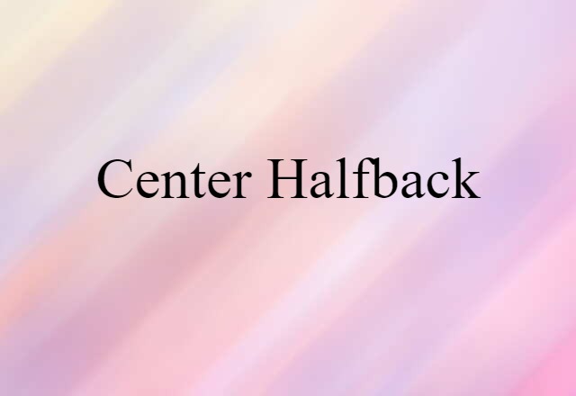 center halfback