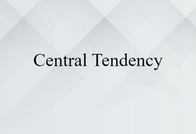 central tendency