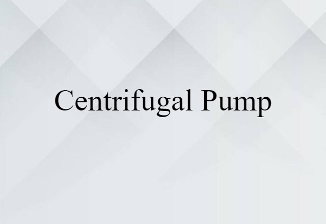 centrifugal pump