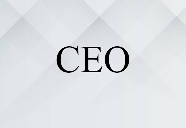 CEO (noun) Definition, Meaning & Examples