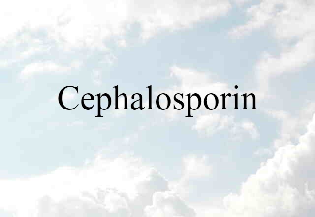 Cephalosporin (noun) Definition, Meaning & Examples