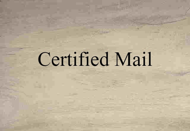 certified mail