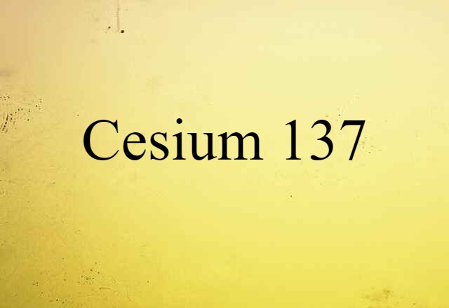 cesium 137