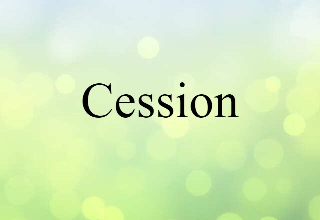 Cession (noun) Definition, Meaning & Examples