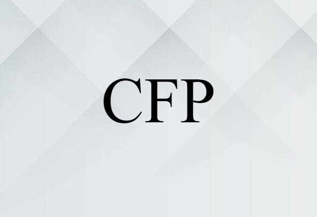 CFP (noun) Definition, Meaning & Examples