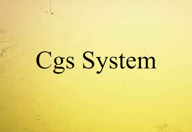 cgs system