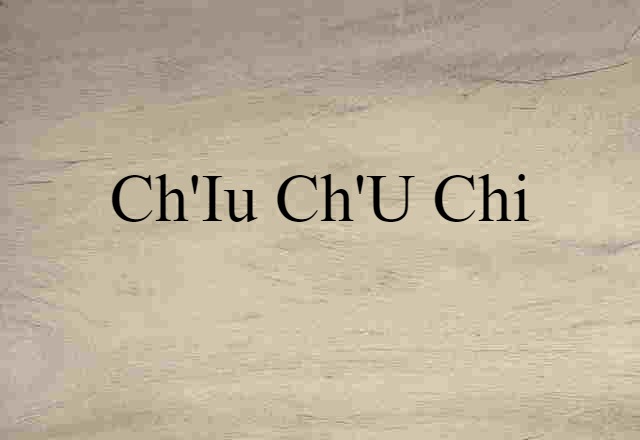 Ch'iu Ch'u-chi (noun) Definition, Meaning & Examples