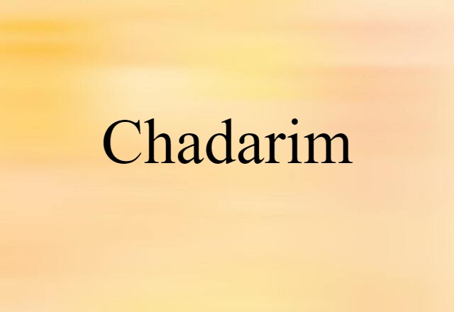 Chadarim (noun) Definition, Meaning & Examples