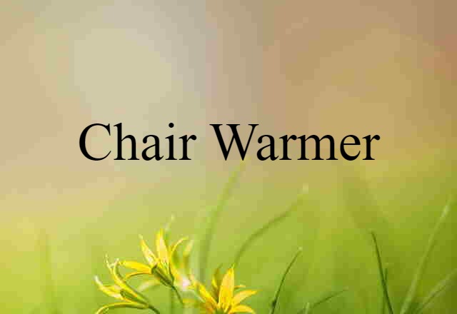 chair warmer