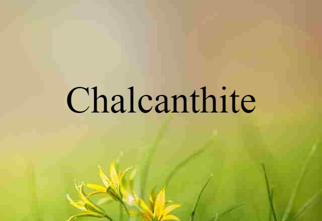 Chalcanthite (noun) Definition, Meaning & Examples