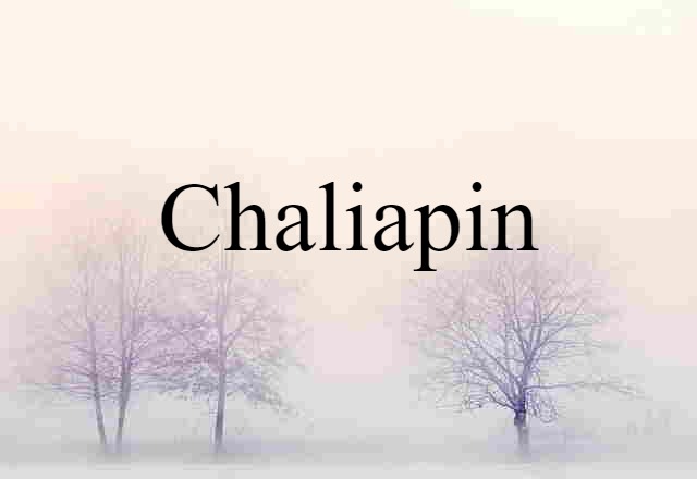 Chaliapin (noun) Definition, Meaning & Examples