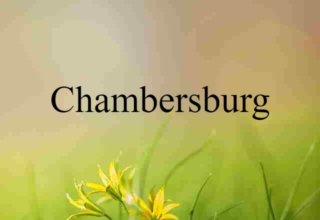 Chambersburg (noun) Definition, Meaning & Examples