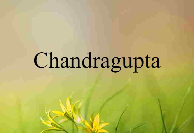 Chandragupta (noun) Definition, Meaning & Examples