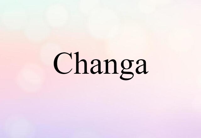 Changa (noun) Definition, Meaning & Examples