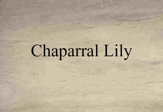 chaparral lily