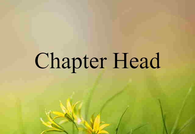 chapter head