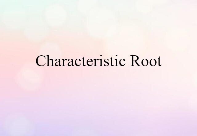 characteristic root