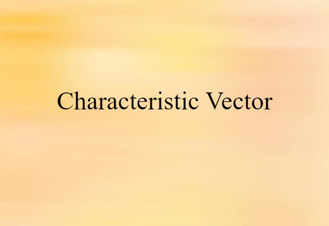 characteristic vector