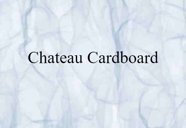 chateau cardboard