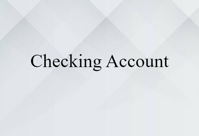 checking account