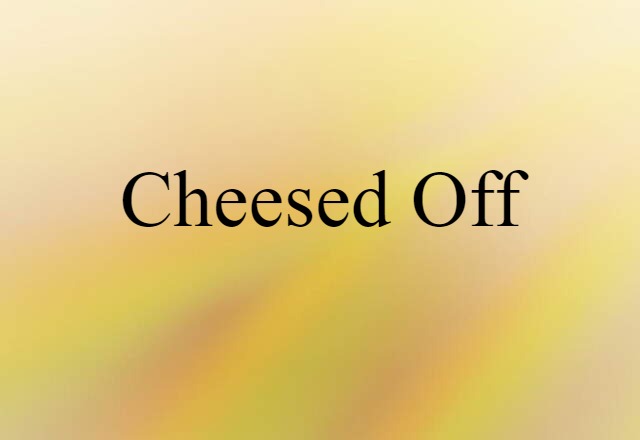 Cheesed Off (noun) Definition, Meaning & Examples