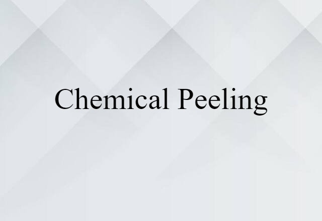 chemical peeling