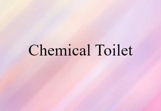 chemical toilet