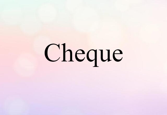 cheque