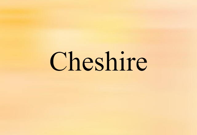 Cheshire (noun) Definition, Meaning & Examples